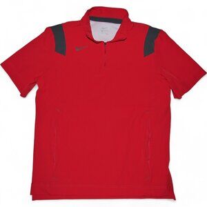 Nike Coaches Performance Short Sleeve Crimson and Grey Jacket CW3430-620 Size L